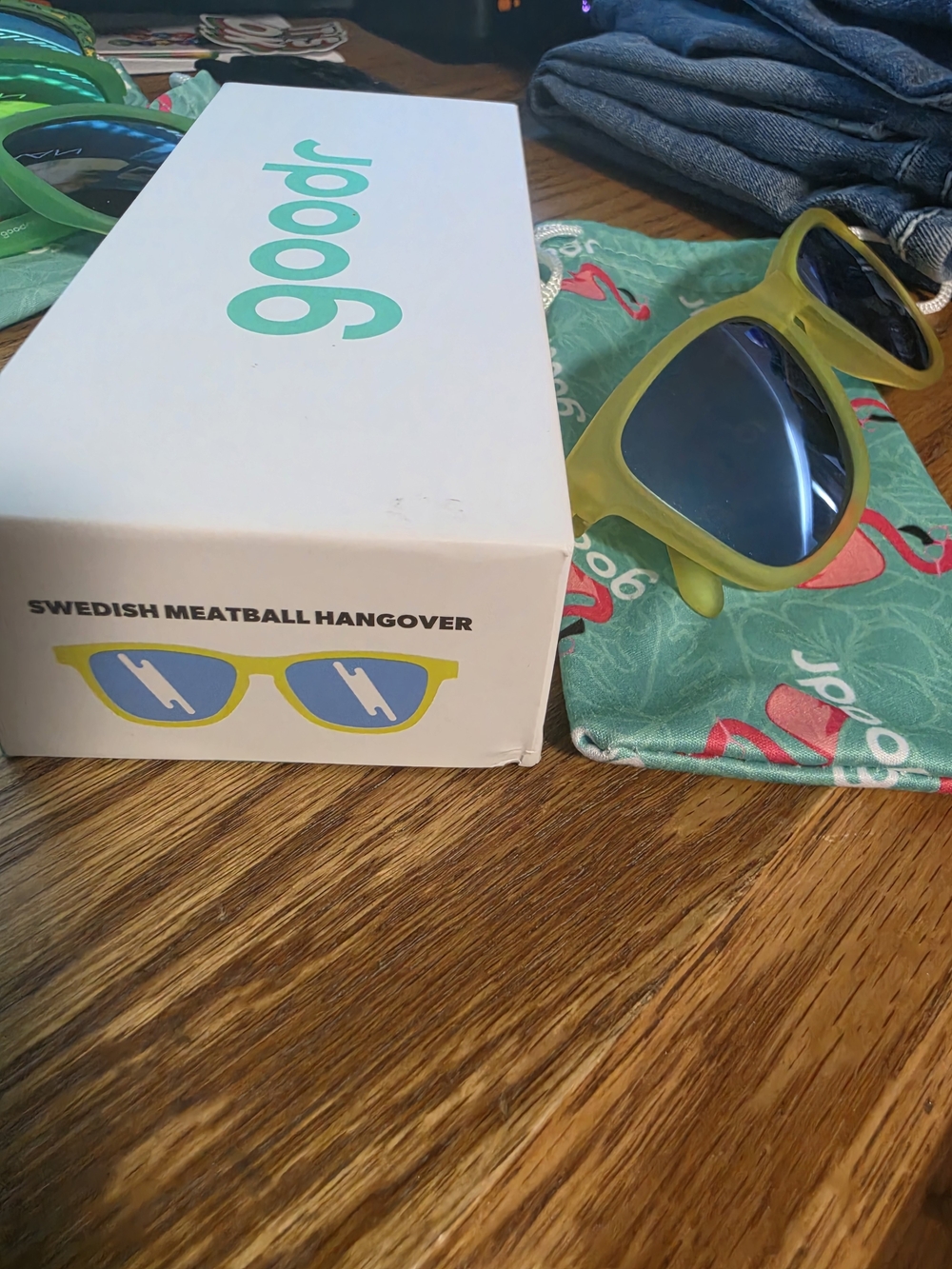 goodr Swedish Meatball Hangover Sunglasses - Yellow Frame
